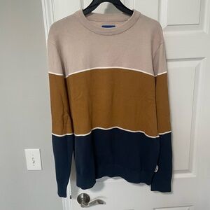 Jack & Jones Men's Crewneck Sweater in Beige, Mustard, and Navy